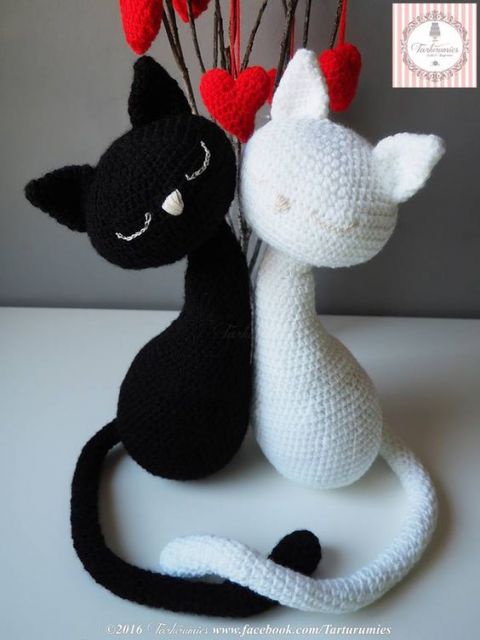 Amigurumi: Gatos preto e branco
