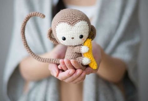 Amigurumi: Macaco com banana