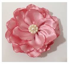 Flor de cetim: Queimada rosa