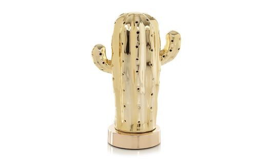 Veja que chique essa luminária dourada inspirada em cacto