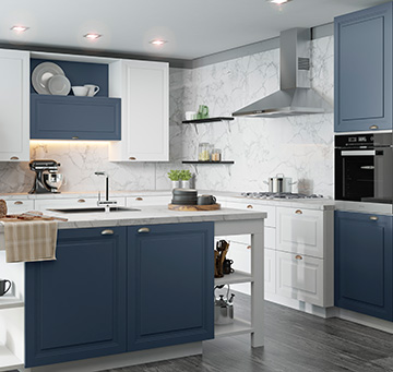 cozinha azul-marinho