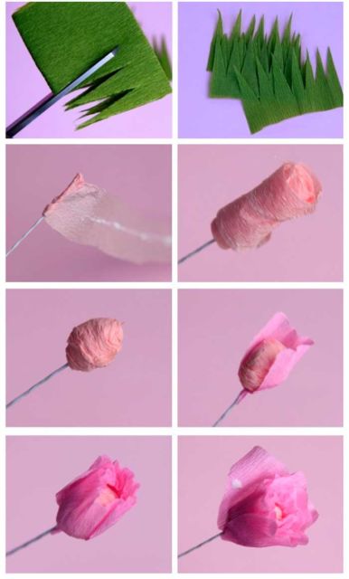 Passo a passo de flor e rosa feita de papel