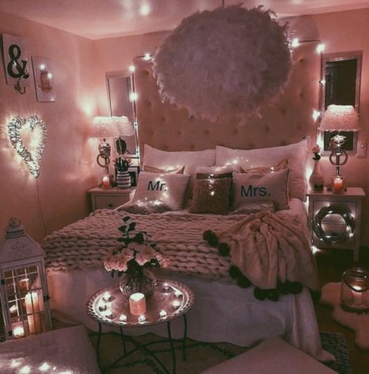 Quarto com estilo Tumblr feminino