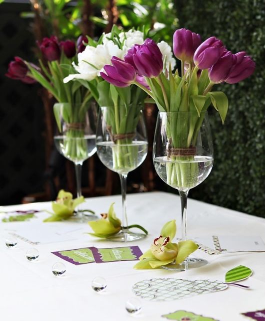 Arranjo de flores naturais para mesa