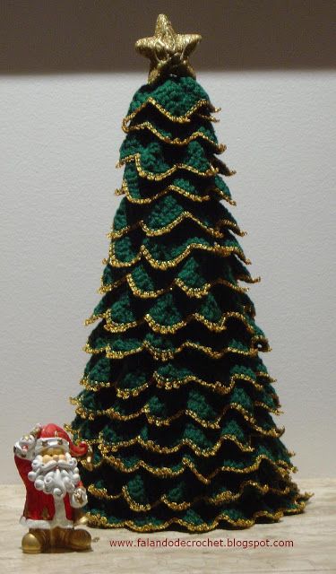 modelos de árvore de natal de crochê