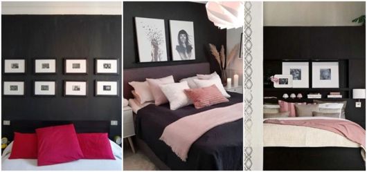ideias para quarto preto e rosa