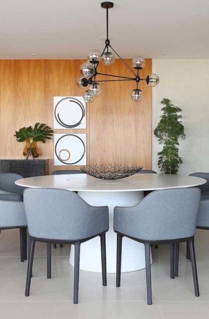 Sala de jantar decorada moderna