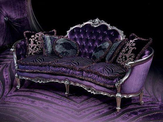 sofá roxo vitoriano