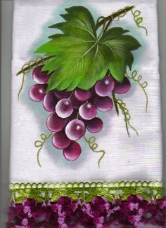 Frutas para pintura em tecido para iniciantes