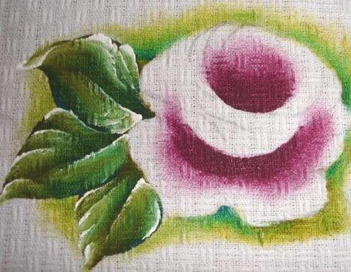 Rosa para pintura em tecido