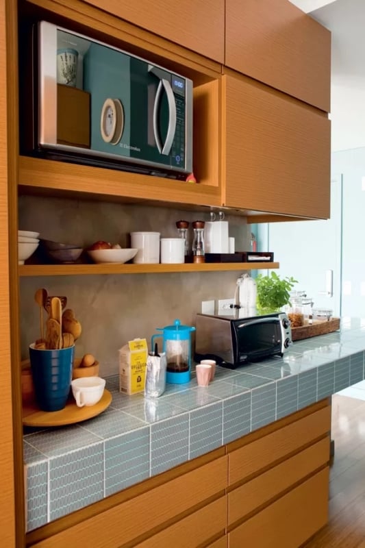 balcão de cozinha com azulejo