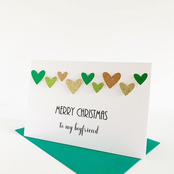 cartão natalino romântico
