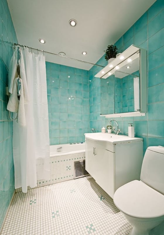 banheiro verde claro 35