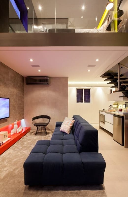 decoração de loft pequeno e moderno