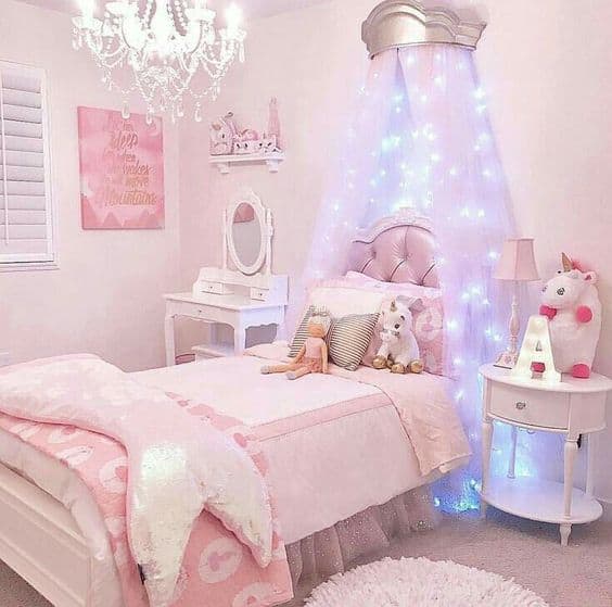 decoração quarto romântico infantil