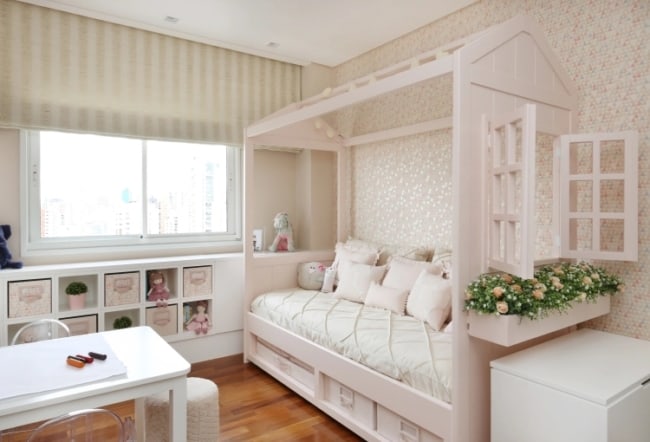  decoração quarto com cama casinha