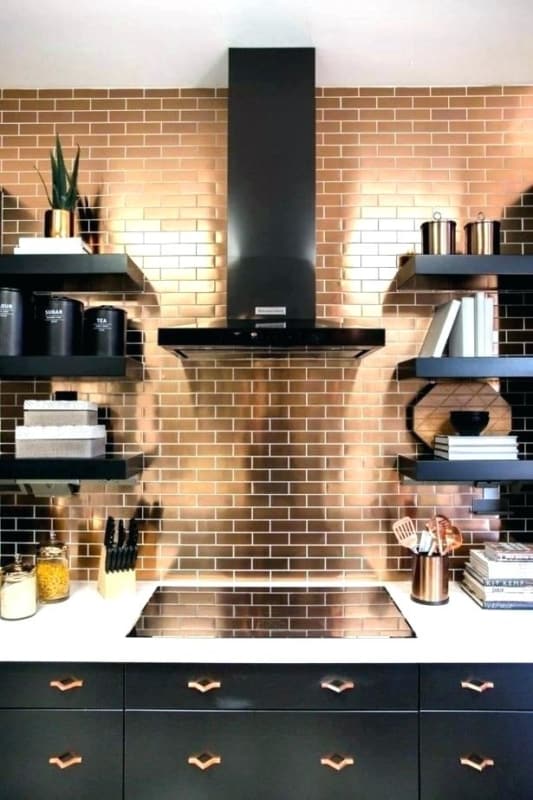 cozinha moderna com azulejo metrô