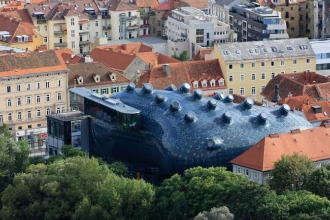 Projetos arquitetônicos famosos kunsthaus graz