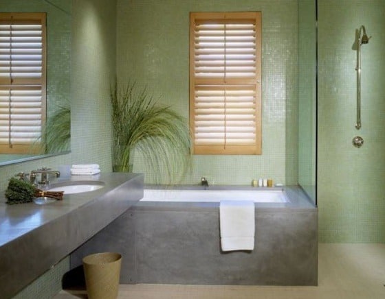 cores para banheiro verde clean