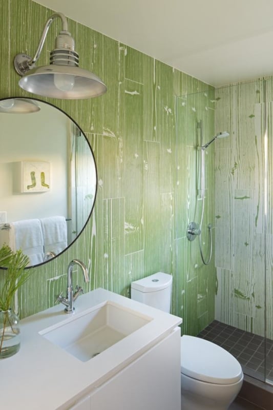 cores para banheiro verde pequeno