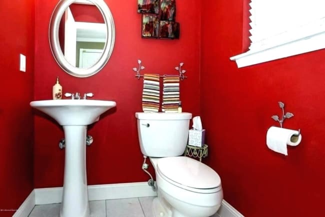 cores para banheiro vermelho basico