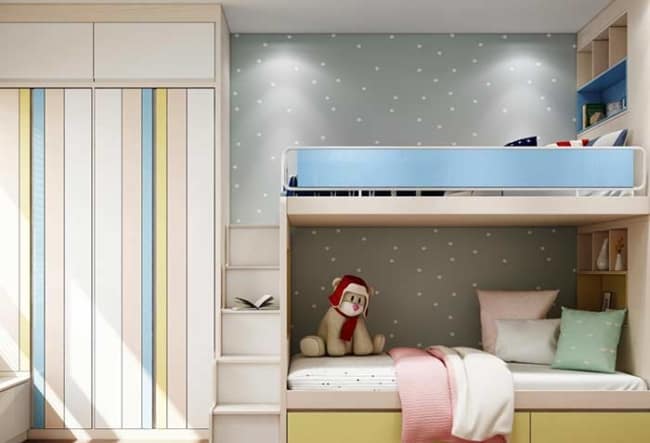 ideia de quarto infantil planejado com duas camas