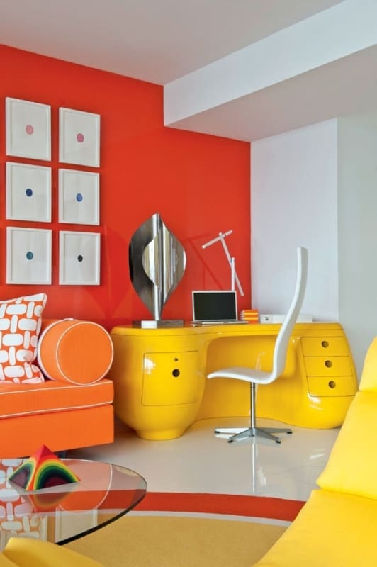 Decoração amarelo e laranja