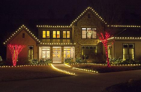 Luzes de Natal em decoração de casa17