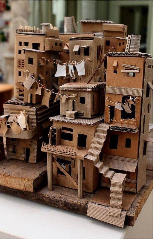 cidade para maquete de papelão