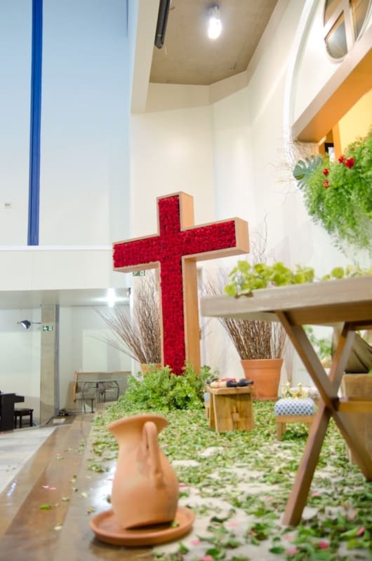 decoração de páscoa para igreja