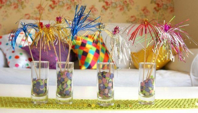 Enfeites com vidro para decoração de Carnaval simples 13