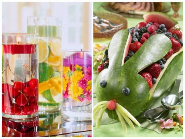 Frutas para decorar a mesa de páscoa