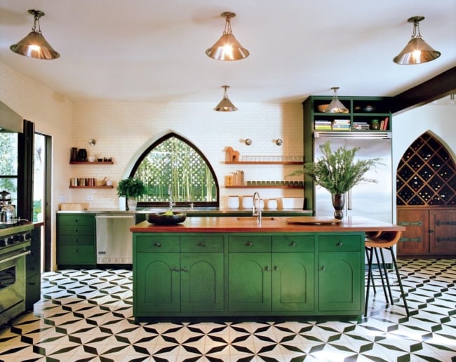 fotos de cozinha verde