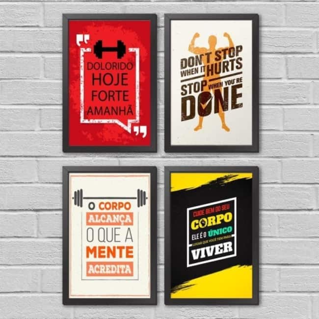 quadros com frases de motivação