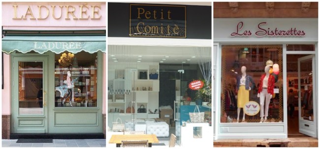 lojas com nome em francês