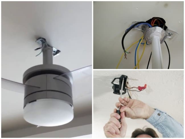 suporte para instalação de ventilador de teto
