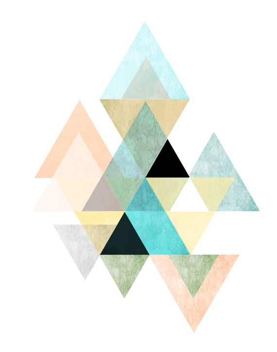 quadro geométrico colorido para imprimir grátis