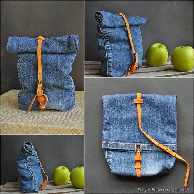 Customização de calça jeans para transformar em bolsa