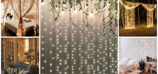 decoração com cortina de led