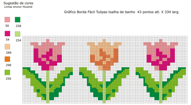 Gráfico de tulipa para ponto cruz69