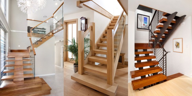 Tipos de escadas de madeira