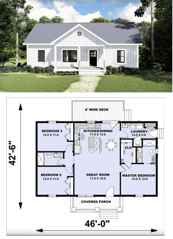 Plantas de Casas Americanas – 25 Ideias e Modelos Geniais!