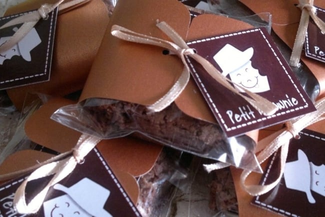 brownie com embalagem personalizada da marca