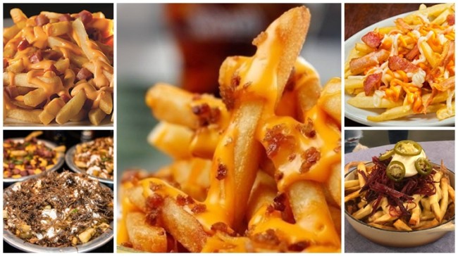 PORÇÃO DE BATATA FRITA COM QUEIJO E BACON - dicas de restaurante