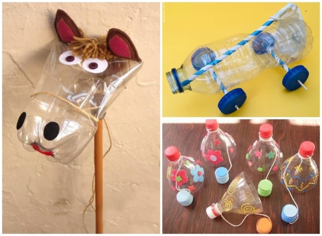 brinquedos reciclados com garrafa pet