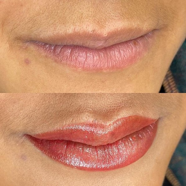 resultado de labios com pigmento