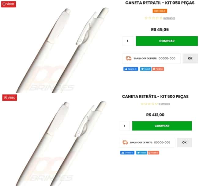 loja para comprar canetas para personalizar