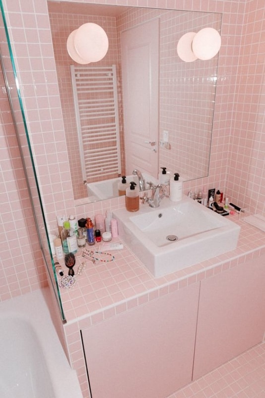 44 banheiro rosa pastel