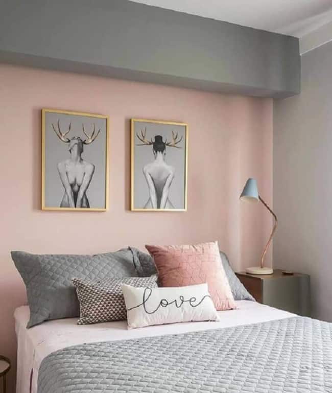 decoracao para quarto rosa pastel e cinza Foto Projetos Criativos