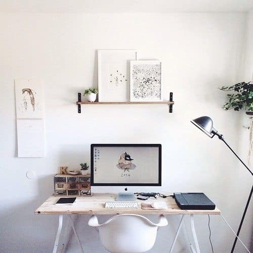 estilo simples para home office Tumblr